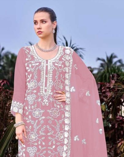 Bilqis B 160 U1 To X1 Fox Georgette Embroidery Salwar Kameez